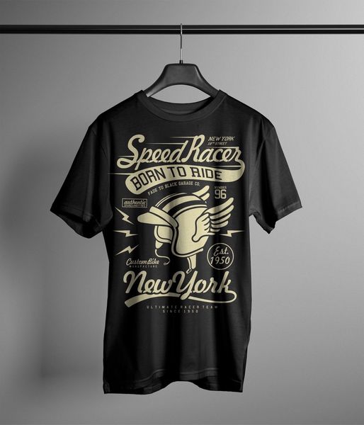 

2019 men's fashion speed racer t-shirt motorrad bikes biker chopper mc rocker oldschool custom new summer style