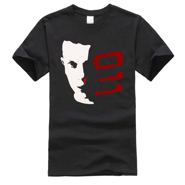 

prevalent mens tees stranger things eleven t-shirts autumn o-neck 100% cotton shirt for men dustin black tshirt