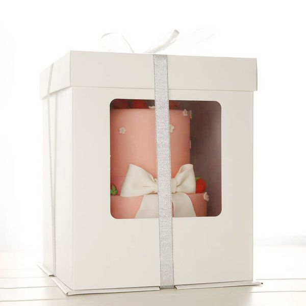 

case cardboard bouquet gift boxes square paper valentines box box cake window 5pcs bear packing with rose gift wedding dispaly dcmes