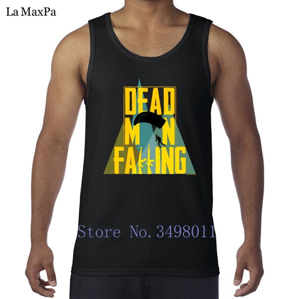 

printing letter dead man falling men tank undershirt fashion vest for men sleeveless clothing stylish gyms round neck gift