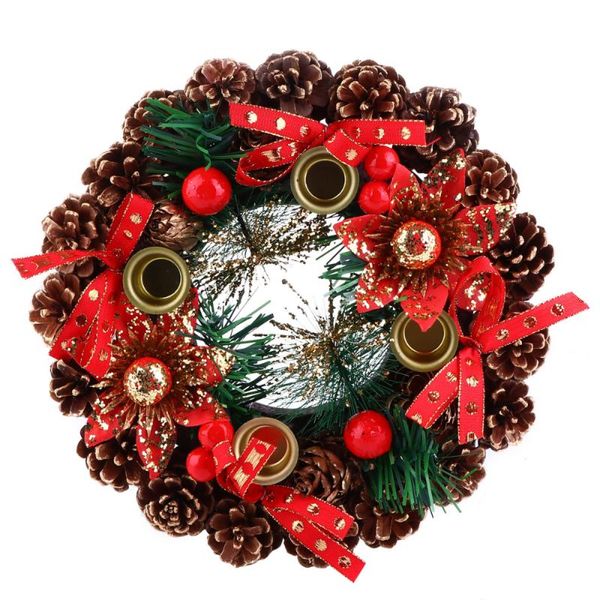 

1pc durable exquisite wreath candlestick christmas decoration