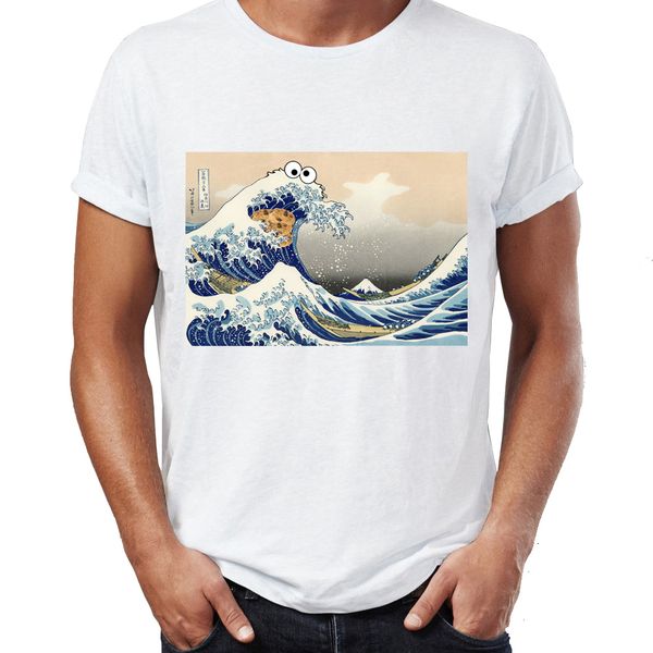 

men's t shirt the great monster off kanagawa awesome artwork printed tee