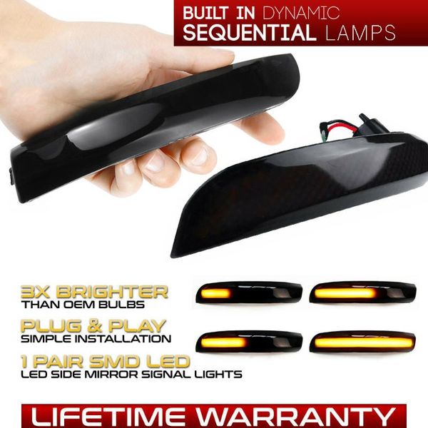

for kuga escape c520 ecosport 2013-2020 dynamic turn signal light led side wing rearview mirror sequential indicator lamp