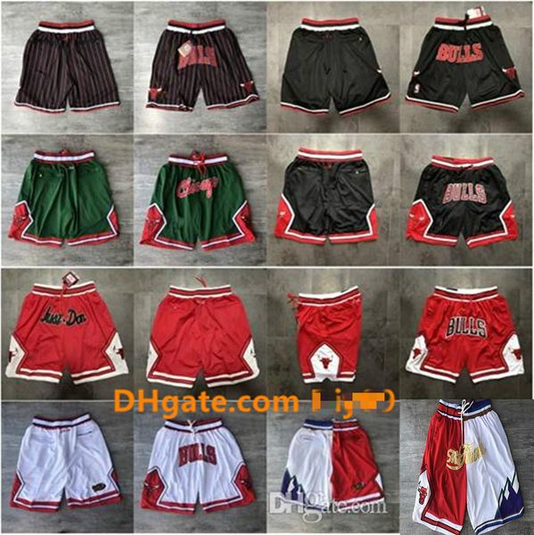 

men chicago nba bulls 23 michael jd 23 jodan just don red jd stitched pocket sweatpants basketball shorts, Black