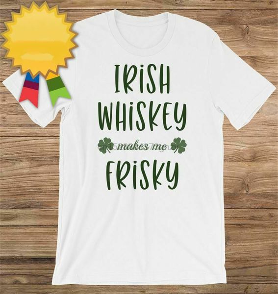 

st patricks day irish whiskey makes me frisky customizable tee t-shirt sweatshirt tee shirt