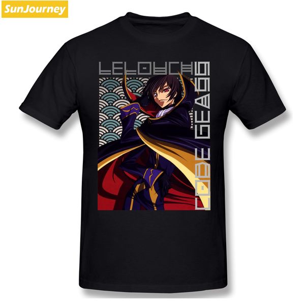 

japanese anime code geass lelouch poster men tshirt oversize o-neck cotton short sleeve custom men's clothes