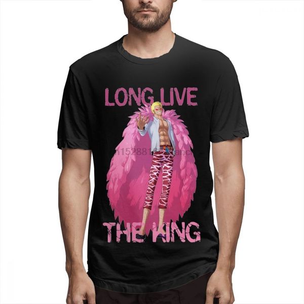 

abstract one piece t shirt doflamingo long live the king tee shirt male special s-6xl big size camiseta japan anime tees