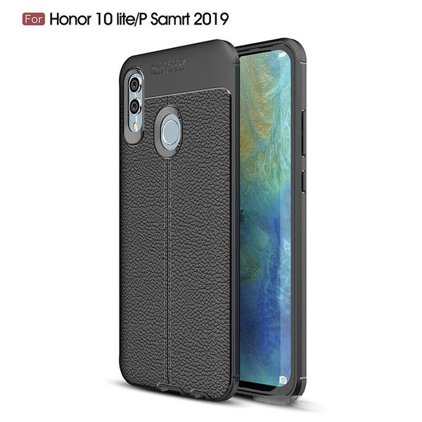 

slim fit ultra thin carbon fiber case for huawei p smart leather pu soft tpu silicone rubber bumper shockproof phone back cover