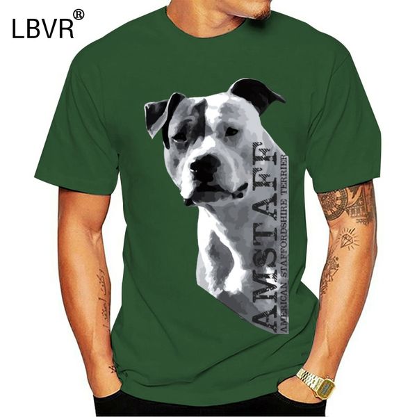 

american staffordshire terrier amstaff t shirt summer style vintage plus size 3xl interesting 100% cotton humor design shirt