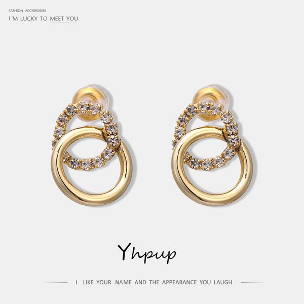 

yhpup trendy brand exquisite rhinestone dangle earrings crystal luxury statement earrings for bride wedding party jewelry s925, Silver