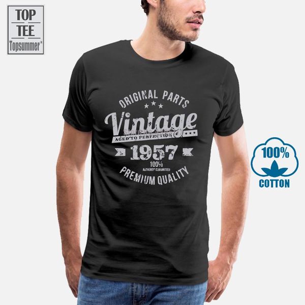 

урожай год 1957 mens качества премиум 61-й день рождения проблемные тенниска 61