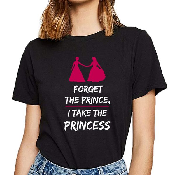 

t shirt women lesbian princess lgbt casual black short female tshirt
