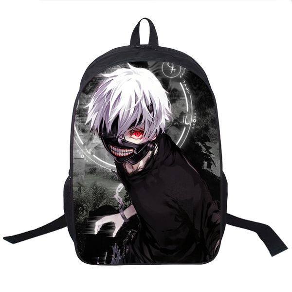 

anime tokyo ghoul school bag teens boy girl students back to school book lapbag ken kaneki touka kirishima printing backpack