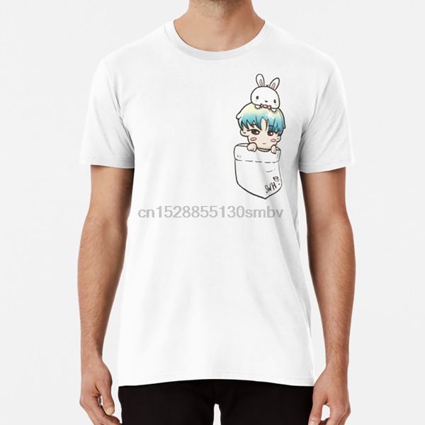 

monsta x wonho bunny in pocket t shirt monsta x wonho bunny rabbit pocket kpop korean animals