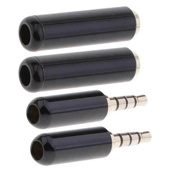 

4x 3,5 1 / 8inch trrs 4 полюса мужской и женский разъем a / v припой разъем черный