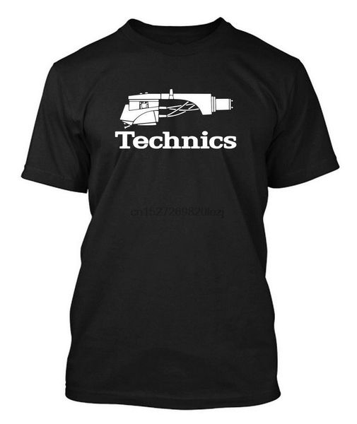 

technics logo dj 1200 turntable music - custom mens black t-shirt tee fashion tee shirt