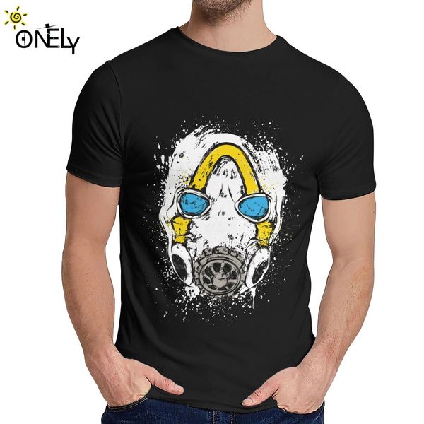 

great psycho mask футболка мужского borderlands акварель игра молодого стиль мода o-образный вырез homme tee shirt