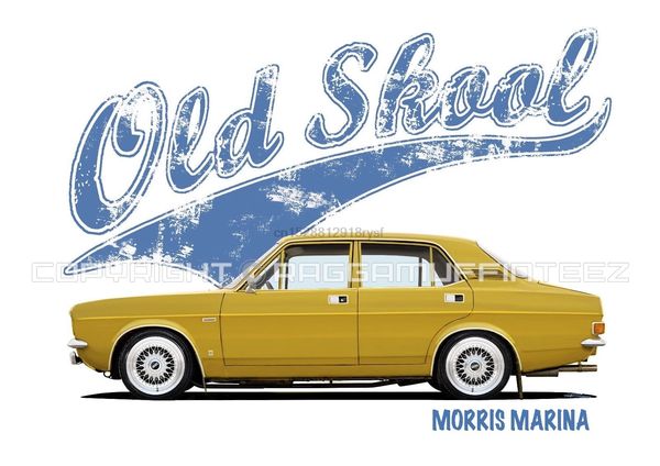 

morris marina футболку. старая школа. classic car. обновлено. british