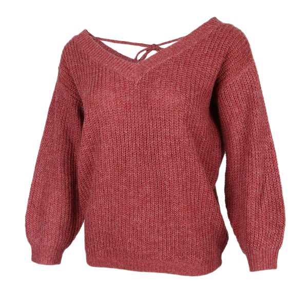 женщины \ 'ы crew neck твердые длинные рукава сыпучие knit пуловеры, White;black