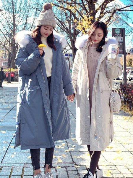 

women's down & parkas winter jacket women korean oversized coat hooded abrigos mujer invierno 2021 2021ch0001 yy1534, Black