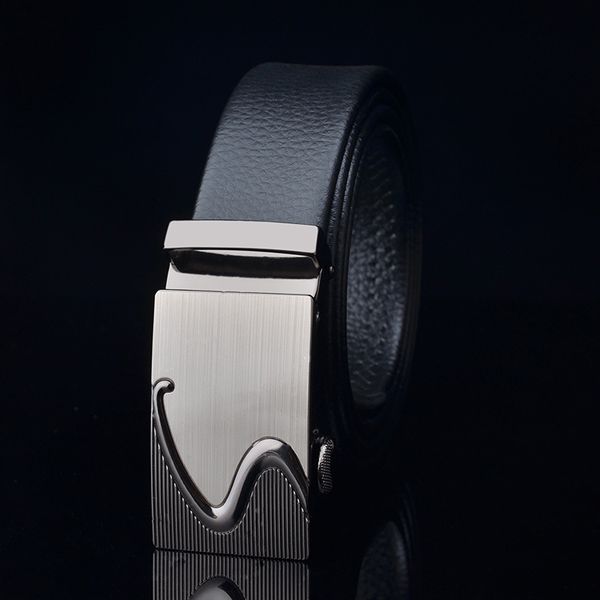 

belt men belt automatic leather luxury black men's belts automatic buckle cummerbunds male, Black;brown