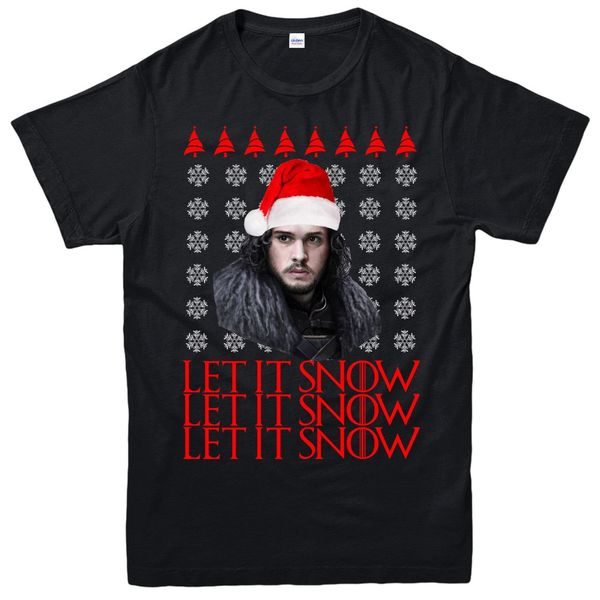 

2020 let it snow jon snow christmas t-shirt, game thrones & kids tee christmas gifts