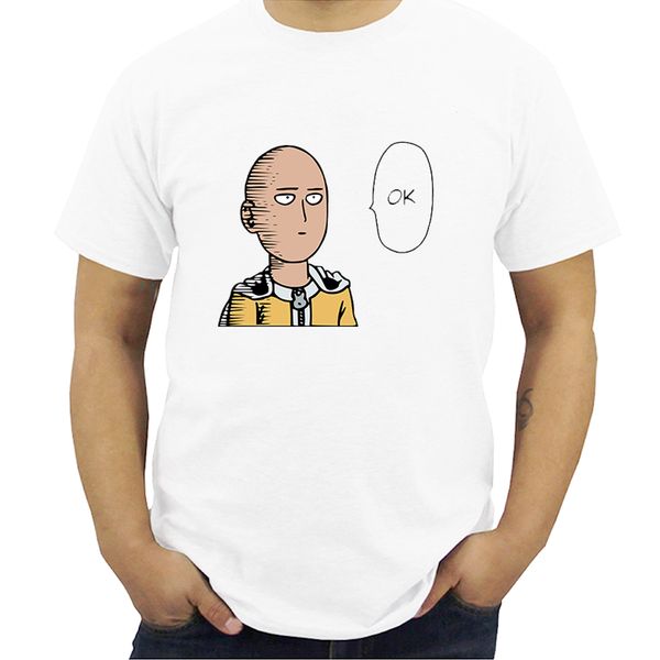 

anime one punch man printed men t shirt fashion cool confortable men's tshirt casual t-shirt for men hombre groot harajuku