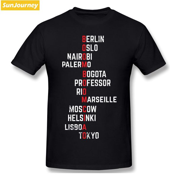 

la case de papel money heist t shirt big size cotton crewneck short sleeve men t shirt