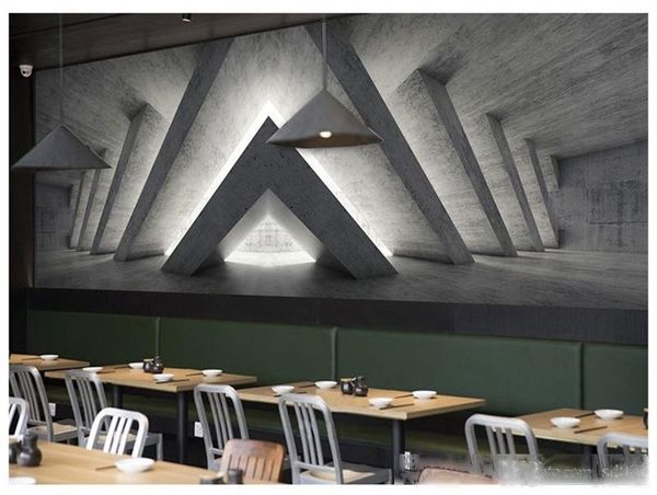 

seamless mural wall paper 3d extend space cement sticker coffee shop bar decoration personality geometry background wallpaper 35mn ii