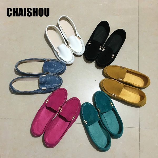 

women flats loafers suede spring autumn cute slip on ladies shoes boat shoes ballet flats women flat casual boat cs-518, Black