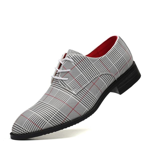 

the famous designer designed the new fashion trend single shoe hairdresser with plaid plaid casual men's shoes holiday gift choice, Black