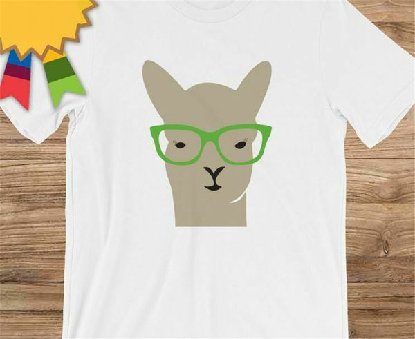 

llama alpaca glasses customizable personalized gift for her tee t-shirt big tall tee shirt