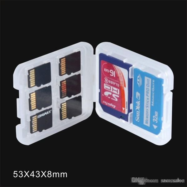 

multifunction plastic case box memory card holder white box storage case for tf micro sd card sd/sdhc/sdxc/mmc/mspd/ms