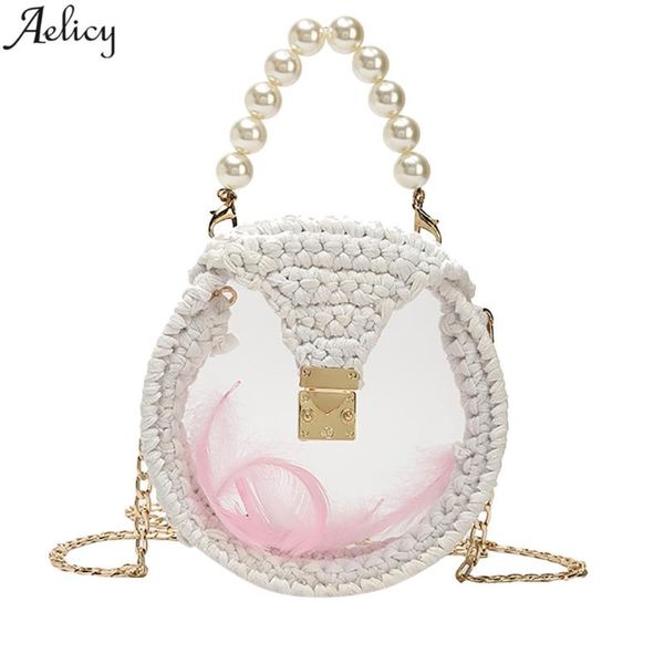 

aelicy diy woven beading handbag women shoulder bag handmade creative gift for friend chain bag messenger bags for women
