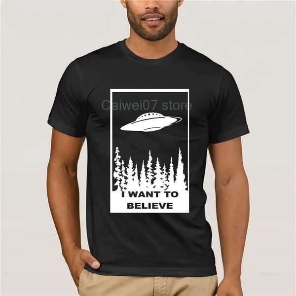 

i want to believe t shirt funny t shirt sci fi ufo space x fiction files alien cotton short sleeve tshirt camisetas hombre
