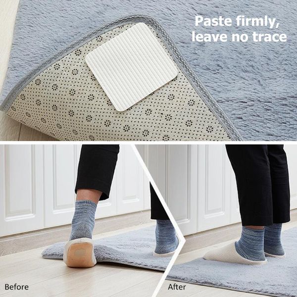 

4/8pcs anti skid rug carpet mat grippers ser tape sticker non slip anti-offset pad for bathroom living room door stairs