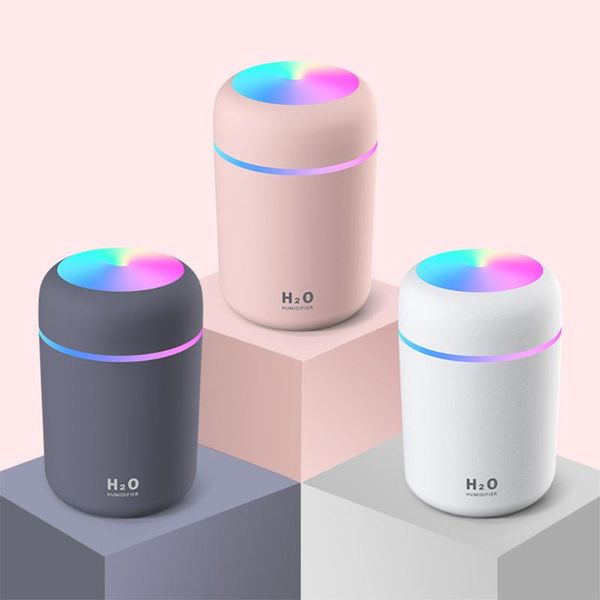 

portable 300ml humidifier ultrasonic air humidifier romantic soft light essential oil diffuser for car purifier cool mist maker