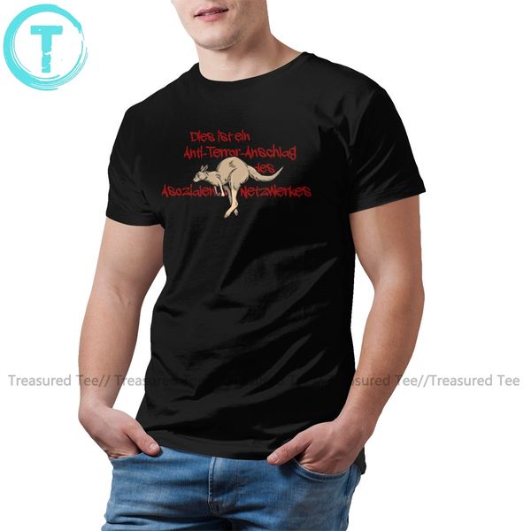

кенгуру футболка антитеррор атака футболка мода graphic tee shirt мужчины с коротким рукавом футболки