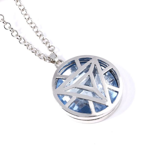 

selling new avenger alliance 4 iron man energy reactor necklace energy heart cradle, Silver