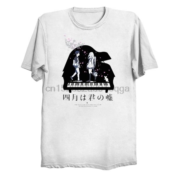 

men short sleeve tshirt shigatsu wa kimi no uso women t-shirt