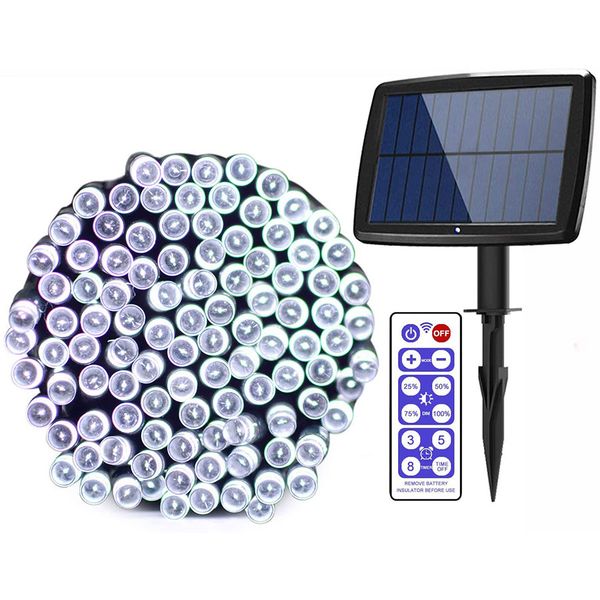 

led solar strings light, upgraded remote control waterproof 171ft 400led fairy christmas string lights ambiance lighting for outdoor, patio,