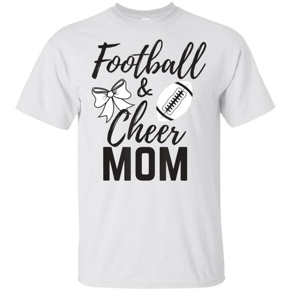 

funny sports graphic womens football and cheer mom t - shirt white for men - women slogans customized tee shirt