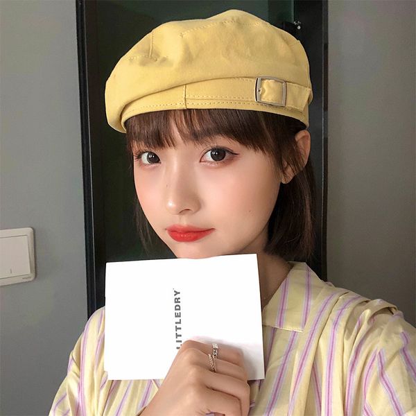 

berets 2021 retro sboy caps octagonal hats british painters herringbone flat, Blue;gray