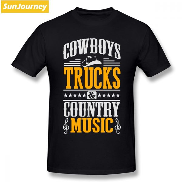 

cowboy trucks country music men t shirt drop shipping harajuku big size o-neck cotton short sleeve men's shirt