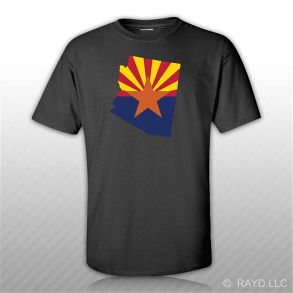 

arizona state shaped flag t-shirt tee shirt sticker az loose fit tee shirt