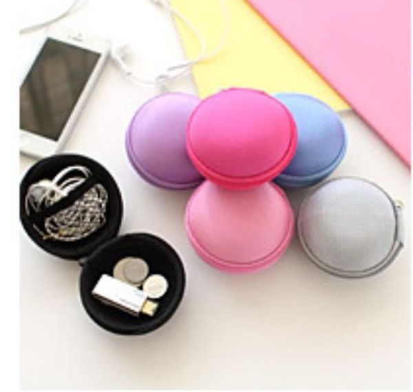 

zipper bag earphone cable mini box sd card portable coin purse headphone bag carrying pouch pocket case cover storage nylon eva