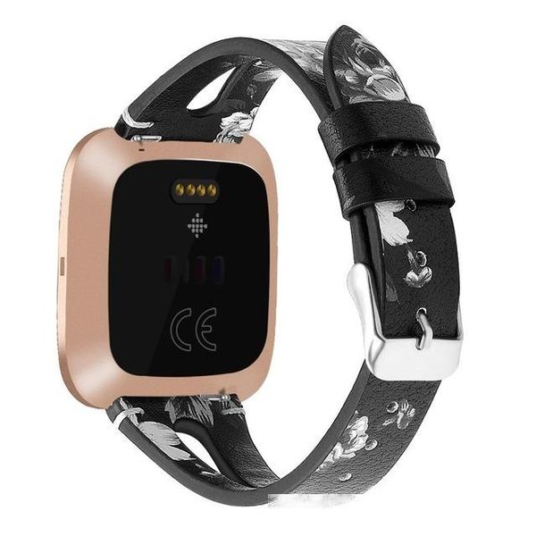 

smart accessories printing leather watch band for fitbit 2 smart watch pattern bracelet band for fitbit / versa lite correa