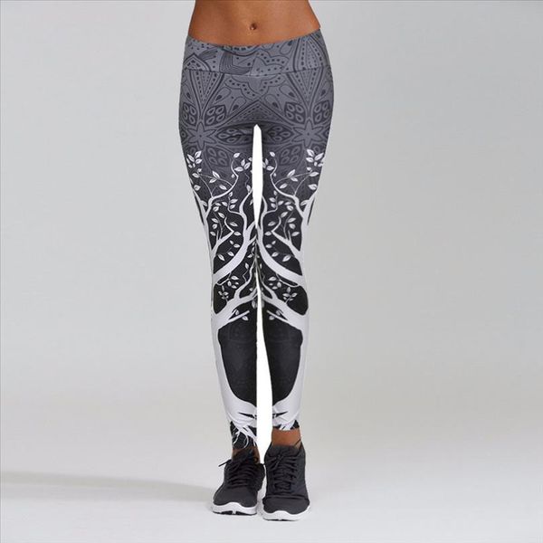

women printed sports leggings running workout gym fitness exercise athletic pants stretch high waist skinny women leggings 2020, Black