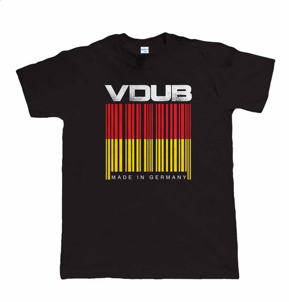 

2019 new brand t shirt men short sleeve funny barcode made in germany t-shirt - campervan split screen bay window tee shirts