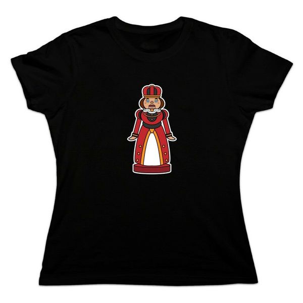 

nutcracker woman with snowflakes women's novelty t-shirt trendy streetwear tee shirt